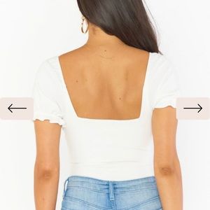 Show Me Your MuMu Baker Bodysuit In Bone Stretch M